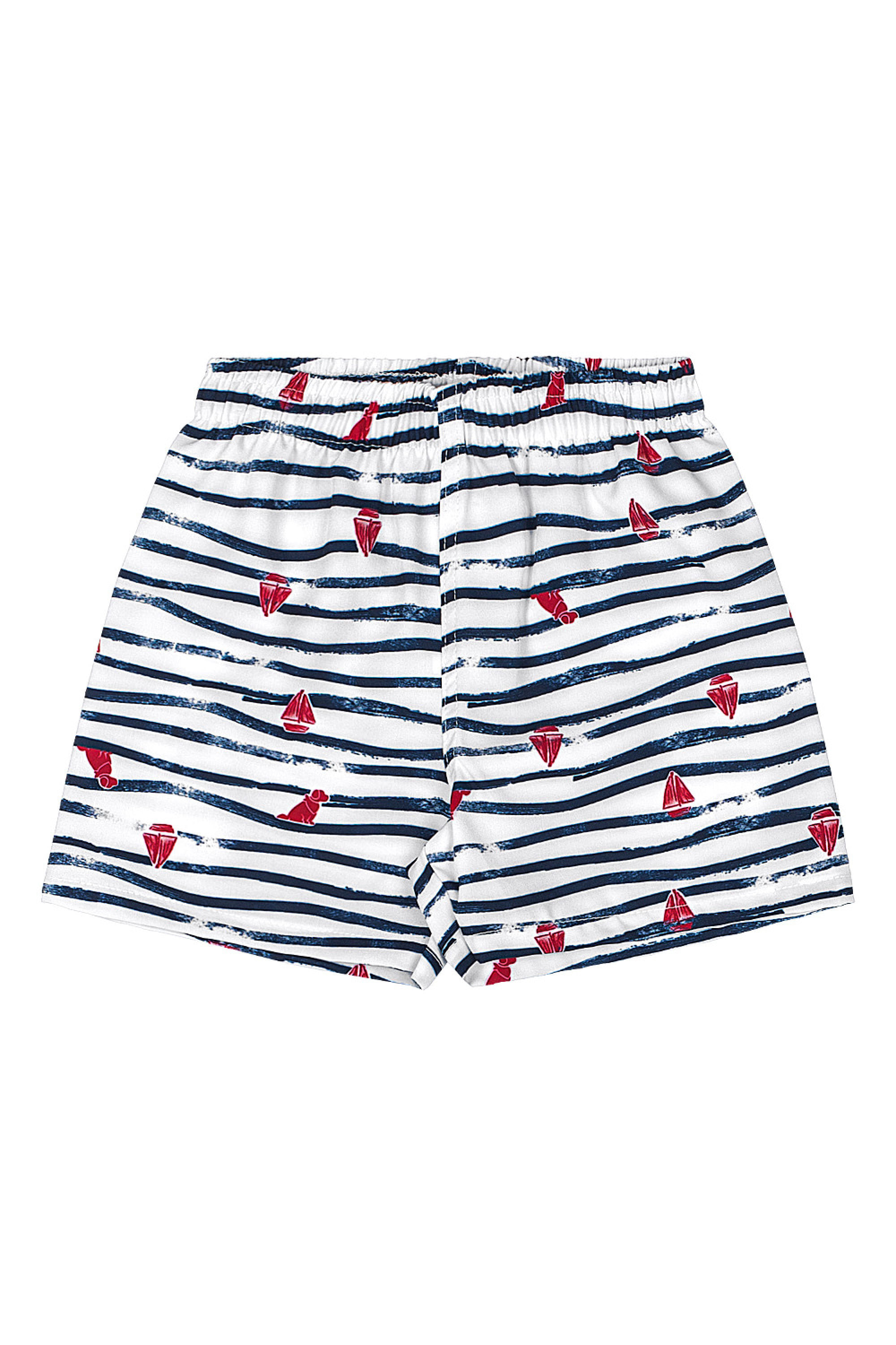 Conjunto Camiseta e Bermuda Microfibra Bebê Menino (Azul Marinho) Quimby - Imagem 22